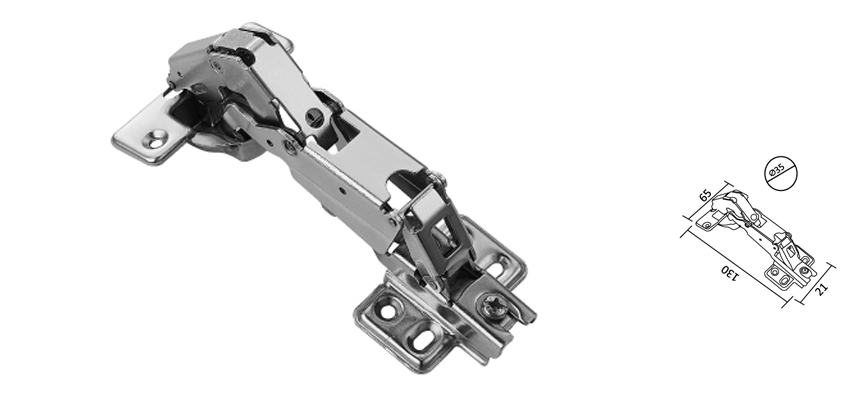 Concealed Hinge,165 Degree,Wider open Fixed Base